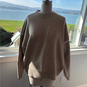 Toteme Beige Crew Neck Sweater